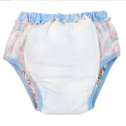 Blue rainbow unicorn Waterproof Adult Baby Traning Pants DDLG Reusable Nappies Adult Aloth Diaper Potty Underweaer Panties