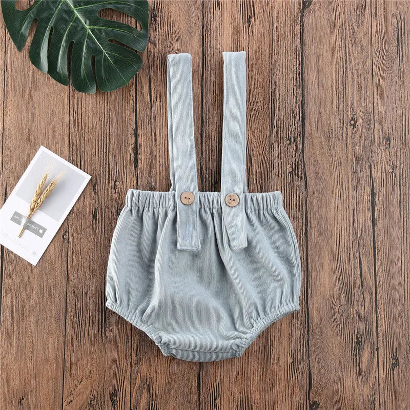 Short d'été à bretelles pour bébé de 0 à 24 mois, salopette ajustable avec bretelles boutonnées, short ample, barboteuse pour fille et garçon