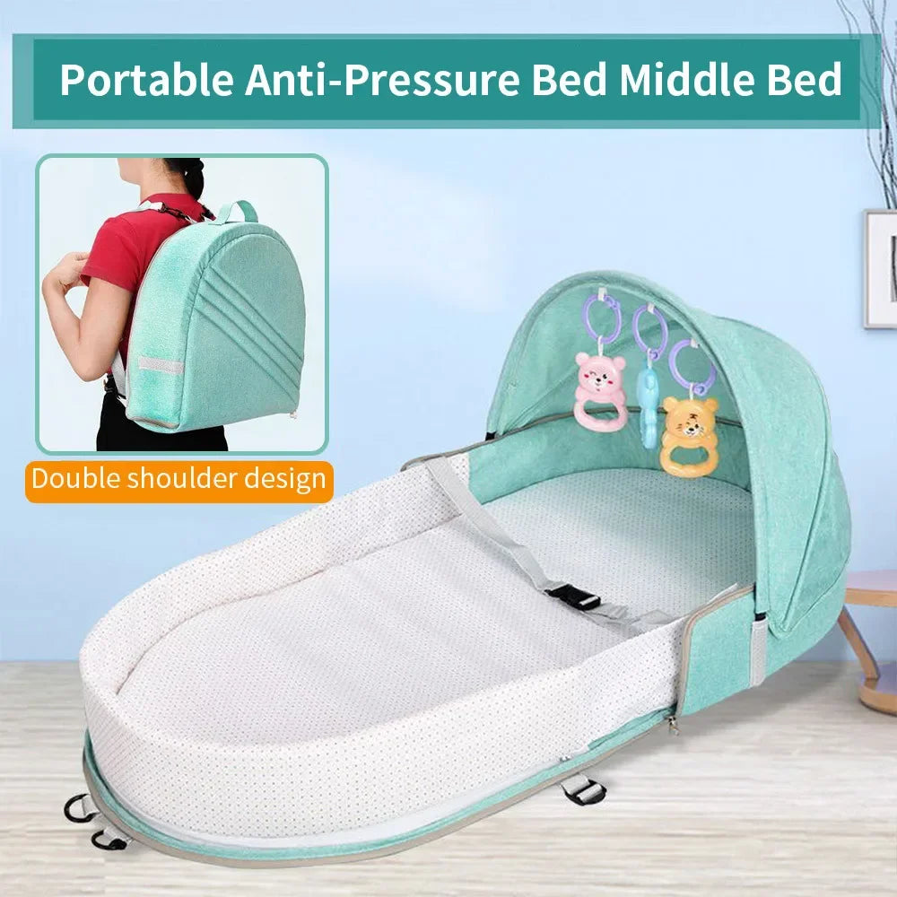 Baby Bed Cribs Newborns Sleeping Nest Travel Beds Foldable Babynest Mosquito Net Bassinet Infant Sleeping Basket For 0-24month