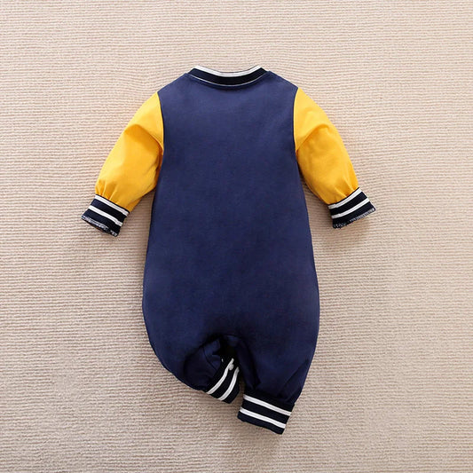 Vêtements pour nouveau-nés, joli costume de baseball en coton, confortable, pour garçons et filles de 0 à 18 ans, printemps et automne, combinaison à manches longues pour bébé