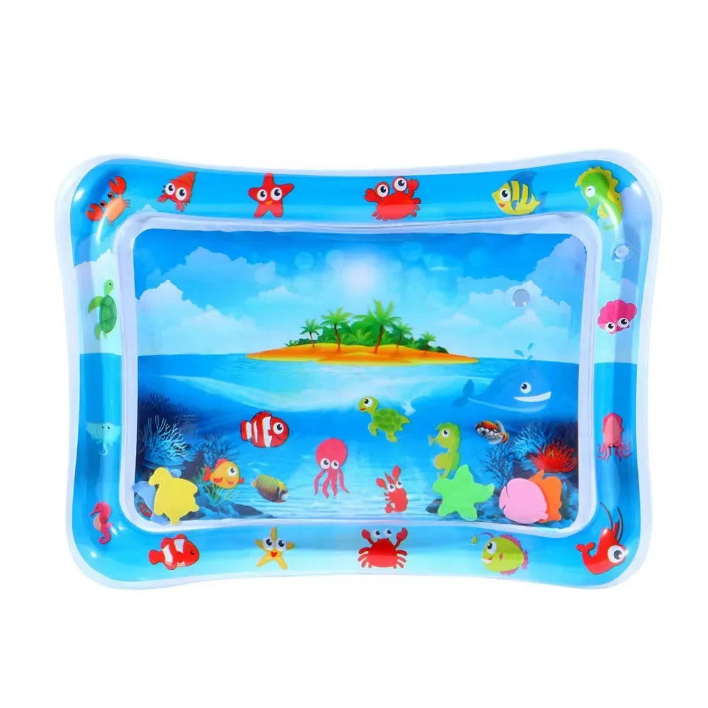 Inflatable Tummy Time Mat Premium Baby Play Mat Inflatable Water Cushion Interactive Baby Gym Baby Toys for Sensory Development