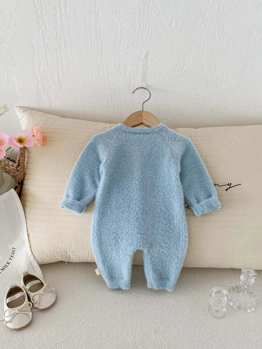 Combinaison en peluche super mignonne pour nouveau-né, automne et hiver, vêtements pour bébés garçons et filles, combinaison douce