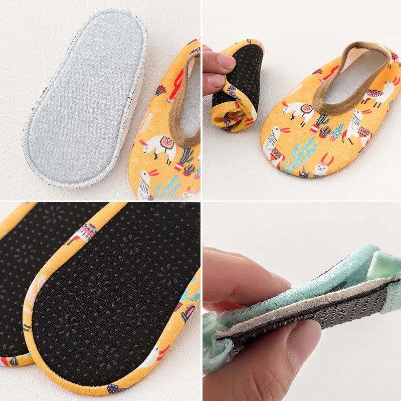 Chaussures d'eau pour bébé, motif animal de dessin animé coloré, pour piscine, plage, enfants, natation, surf, sport, baskets, chaussettes antidérapantes pour intérieur et extérieur