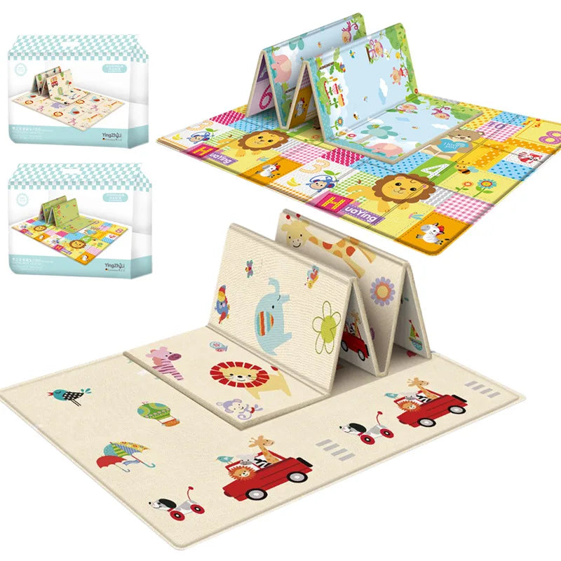 Foldable Lightweight Baby Play Mat, Waterproof Soft Cushion Portable Activity Mat, Non-slip Thick One-piece Foam Crawling Mat