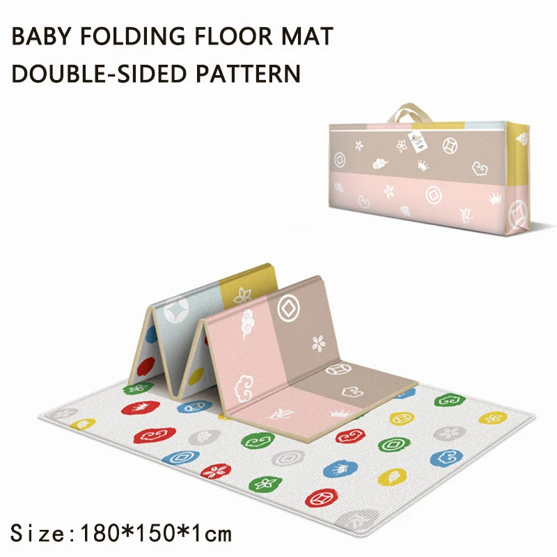 Activities mat for baby Outdoor Camping Mat Foldable Play Mat Double-Sided Cartoon Pattern Waterproof Carpet Easy to Carry
