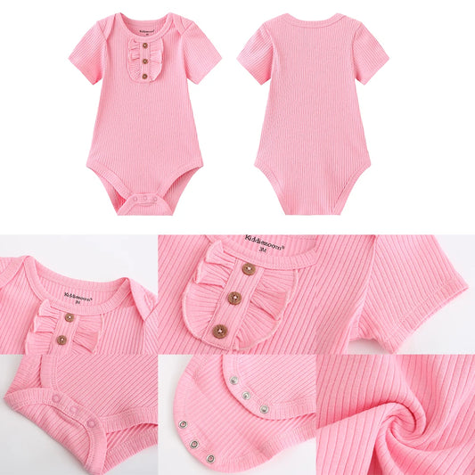 Body côtelé en coton pour nouveau-né, vêtements pour bébé garçon et fille de 0 à 12 mois