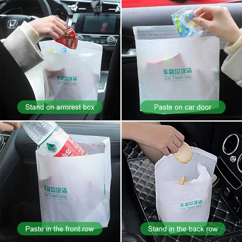 Baby Diaper Storage Bag Interior Car Seat Back Diaper Waste Organizer Kids Tissue Rubblish Storage Bag Protable Auto Waste Bags