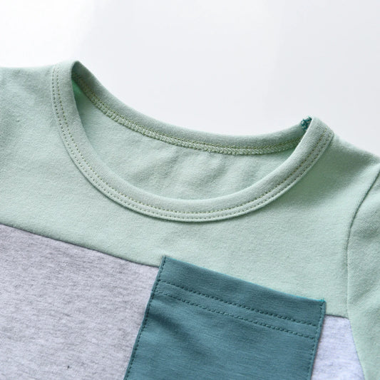 Ensemble 2 pièces pour bébé garçon, tenue d'été tendance en coton fin avec t-shirt à manches courtes et pantalon court