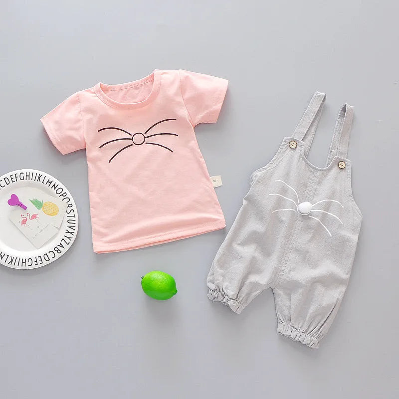 Ensemble de vêtements de printemps pour nouveau-né fille, costume de mode T-shirt + pantalon, vêtements d'extérieur pour bébé fille, ensembles de vêtements de sport