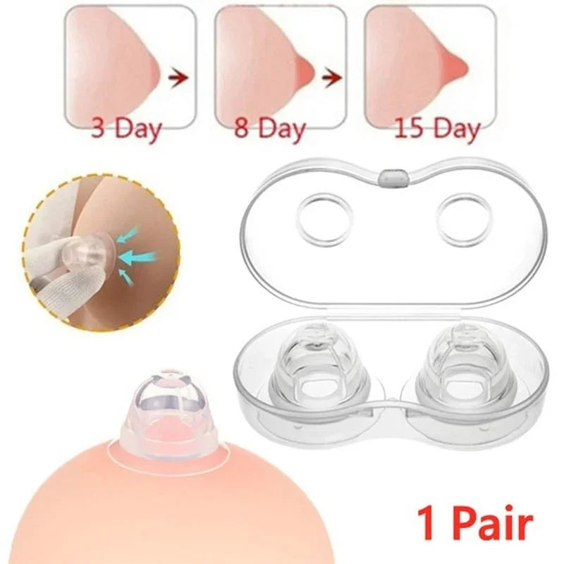 Correcteur de mamelon en silicone souple, aspirateur de mamelon, extracteur de mamelon, rétraction plate inversée, traitement de mamelon, redressement