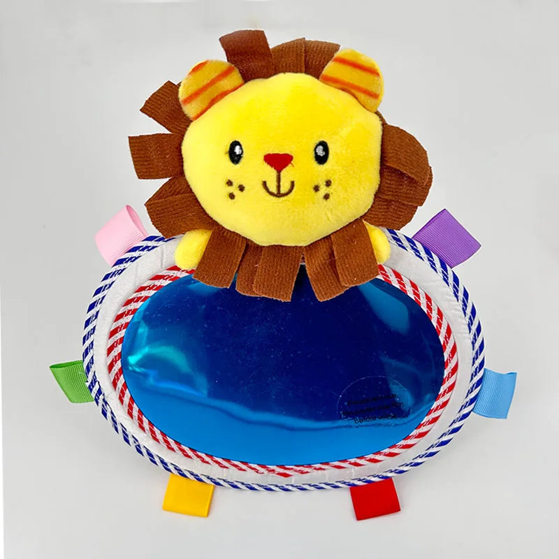 Baby Car Mirror Back Seat Rear View Mirror Cartoon Animal Plush Toys Adjustable Rear Facing Mirrors for Baby Stroller Toys