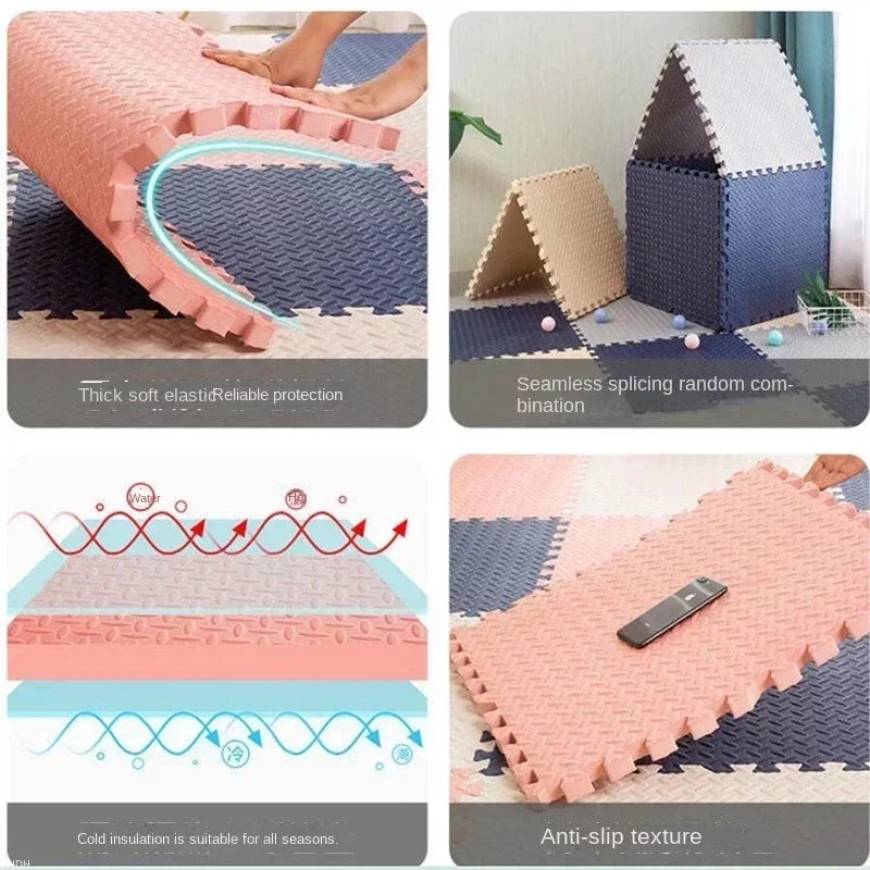 12Pcs 30*30*1cm Foam Baby Play Mat Puzzle Mat Kids Interlocking Exercise Tiles Rugs Floor Tiles Toy Carpet Soft Carpet