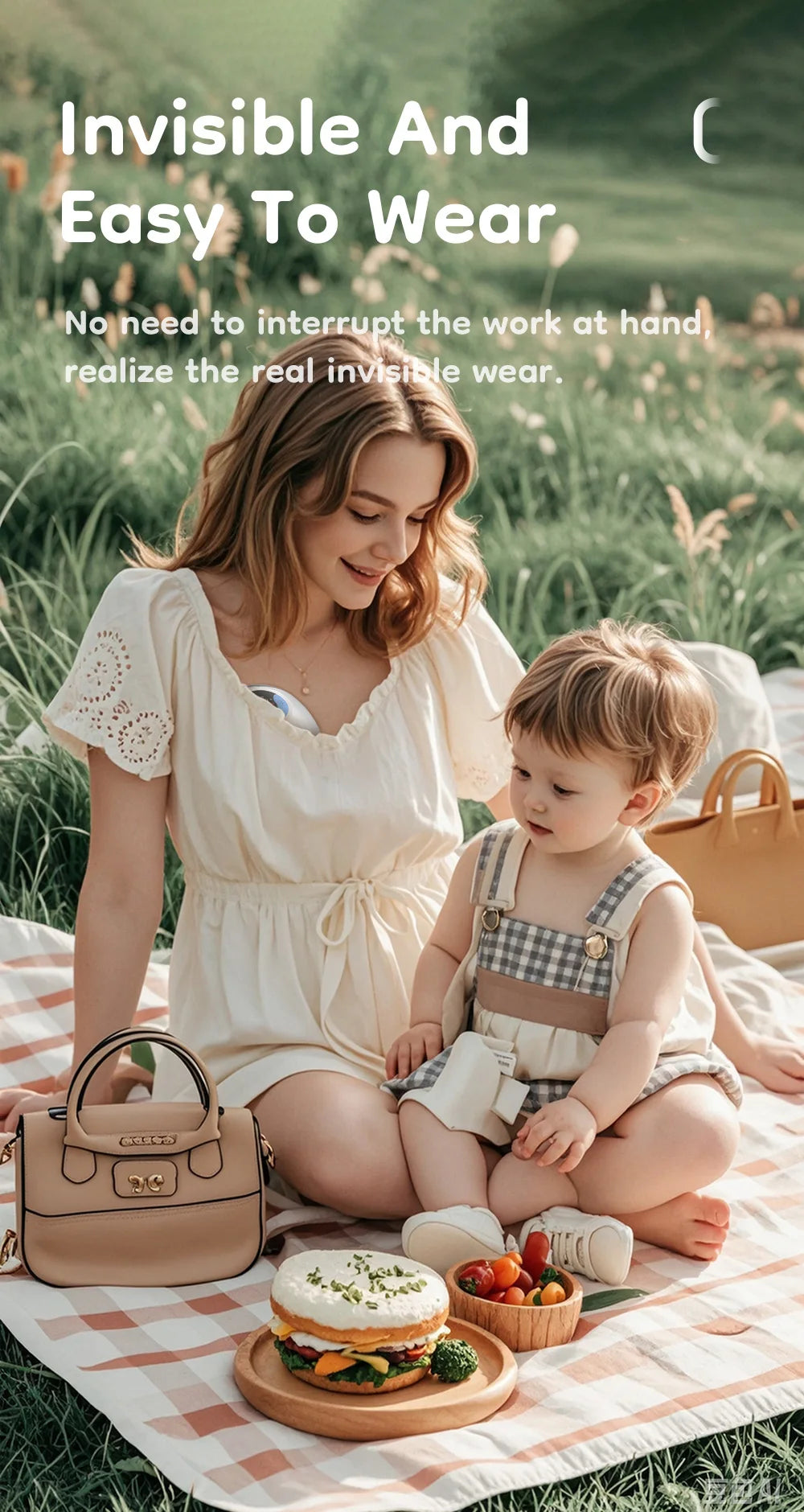 1PCS Wearable Electric Breast Pump 4Modes & 36Levels Comfort Milk Collector Portable Electric Breast Pump BPA FREE 210Ml