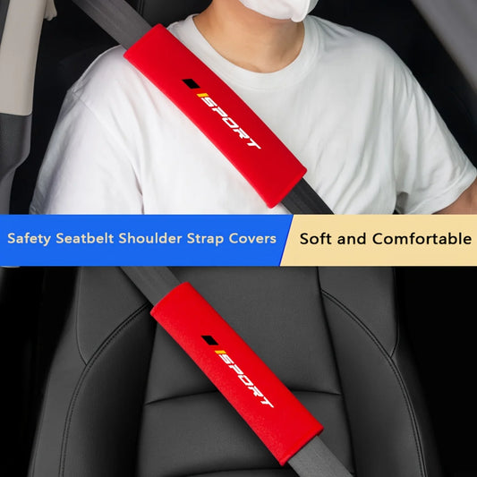 Total of 2 Pcs Universal Comfort Car Seat Belt Pads with Plush Softness - Safety Shoulder Strap Cushions for Vehicle Use