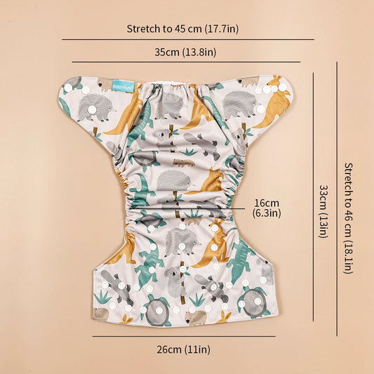 Happyflute 3-15KG 3Pcs Set Pocket Diaper Suede Cloth Inner Washable&Reusable Absorbent Ecological Adjustable Baby Nappy Cover