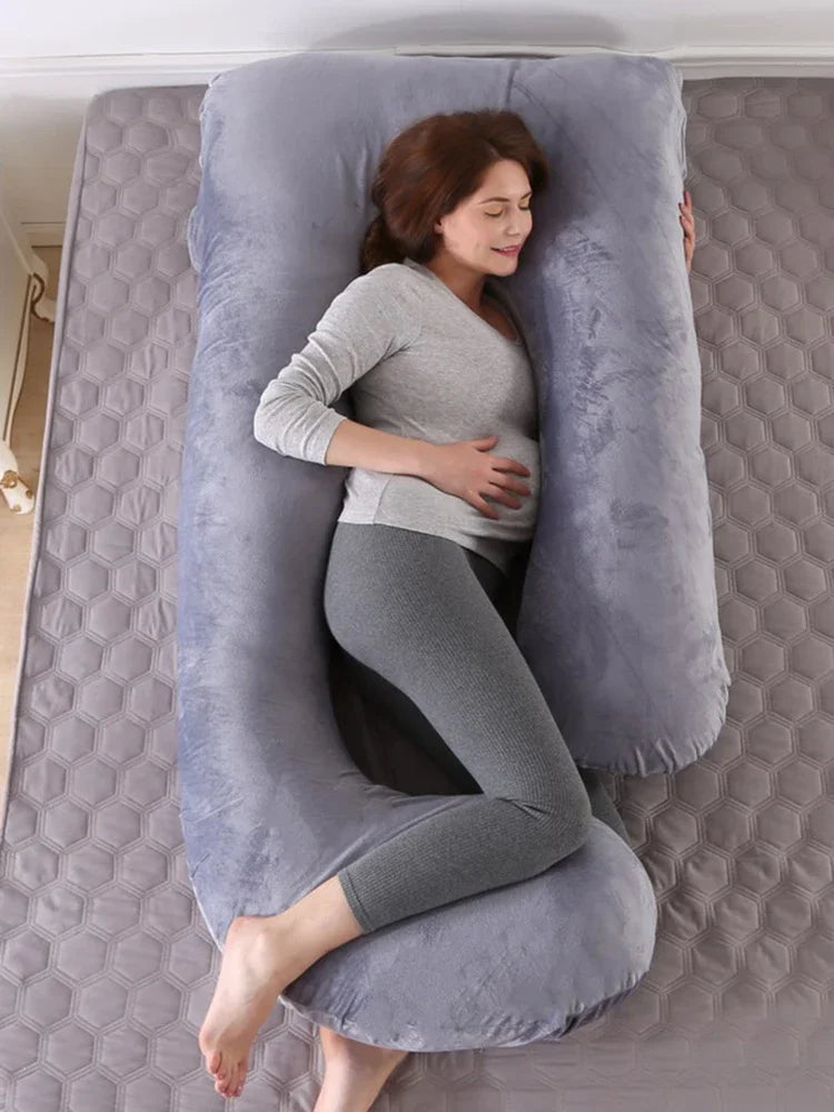 3kg 6.6lb J Pregnancy Pillow for Pregnant Women Sleep Nursing Maternity Full Body Support for Back Belly Hip Leg Removable Cover