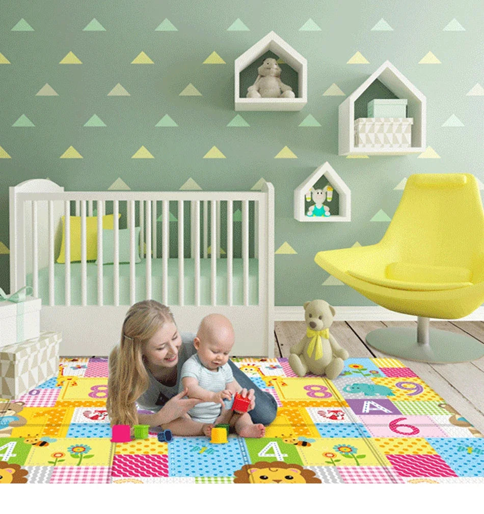 Activities mat for baby Outdoor Camping Mat Foldable Play Mat Double-Sided Cartoon Pattern Waterproof Carpet Easy to Carry