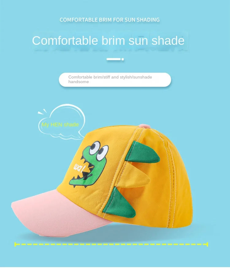 Cute Dinosaur Baby Bucket Hat Summer Newborn Baseball Cap Outdoor Beach Kids Baby Boy Girl Cartoon Bear Sun Hats Bonnets