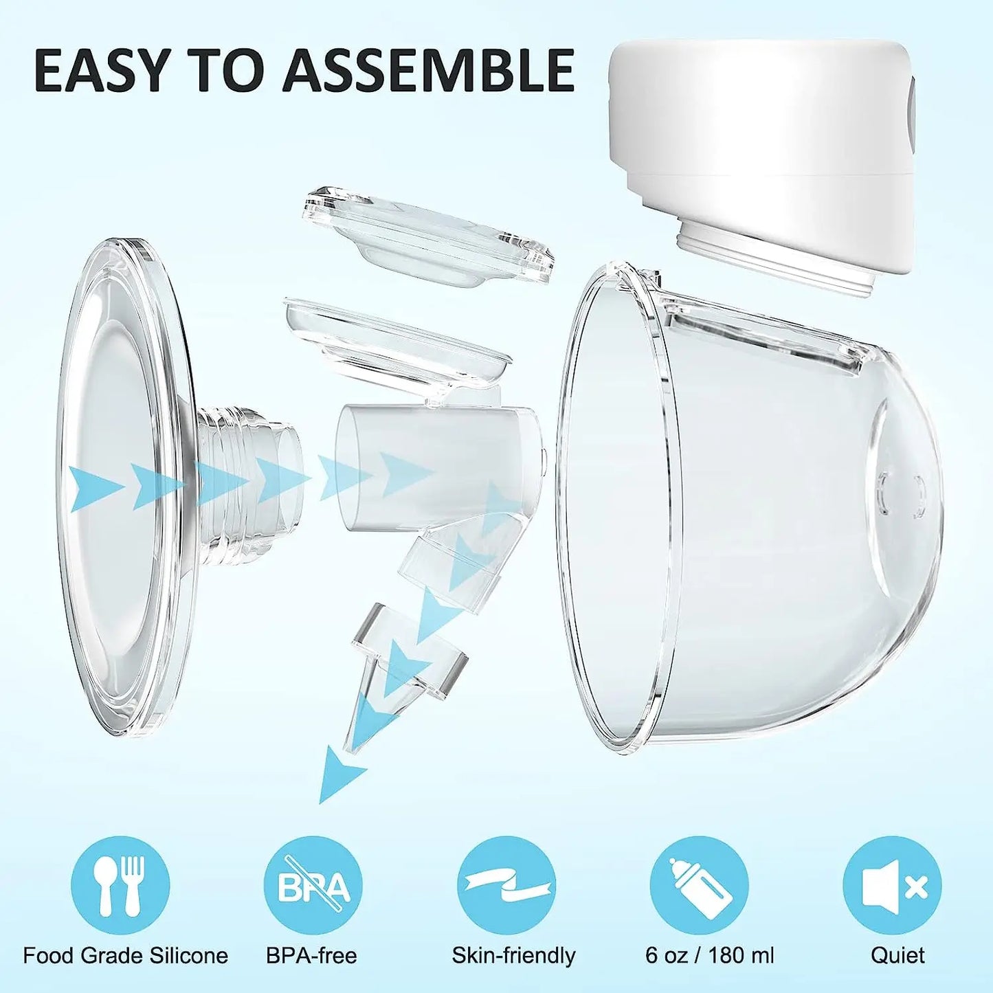 Tire-lait électrique mains libres XIMYRA S12, extracteur de lait maternel, tire-lait portable, tire-lait sans fil portable