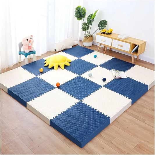 8Pcs/2.5cm Thick Nonslip Baby Crawling Play Mat Soundproof Puzzle Gym Mat for Children's Room and Eco-Friendly Puzzle Mat