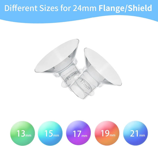 Inserts de bride pour tire-lait portable 10 pièces 13/15/17/19/21 mm, compatibles avec S9/S10/S12, etc. 24 mm, insert de bride pour tire-lait