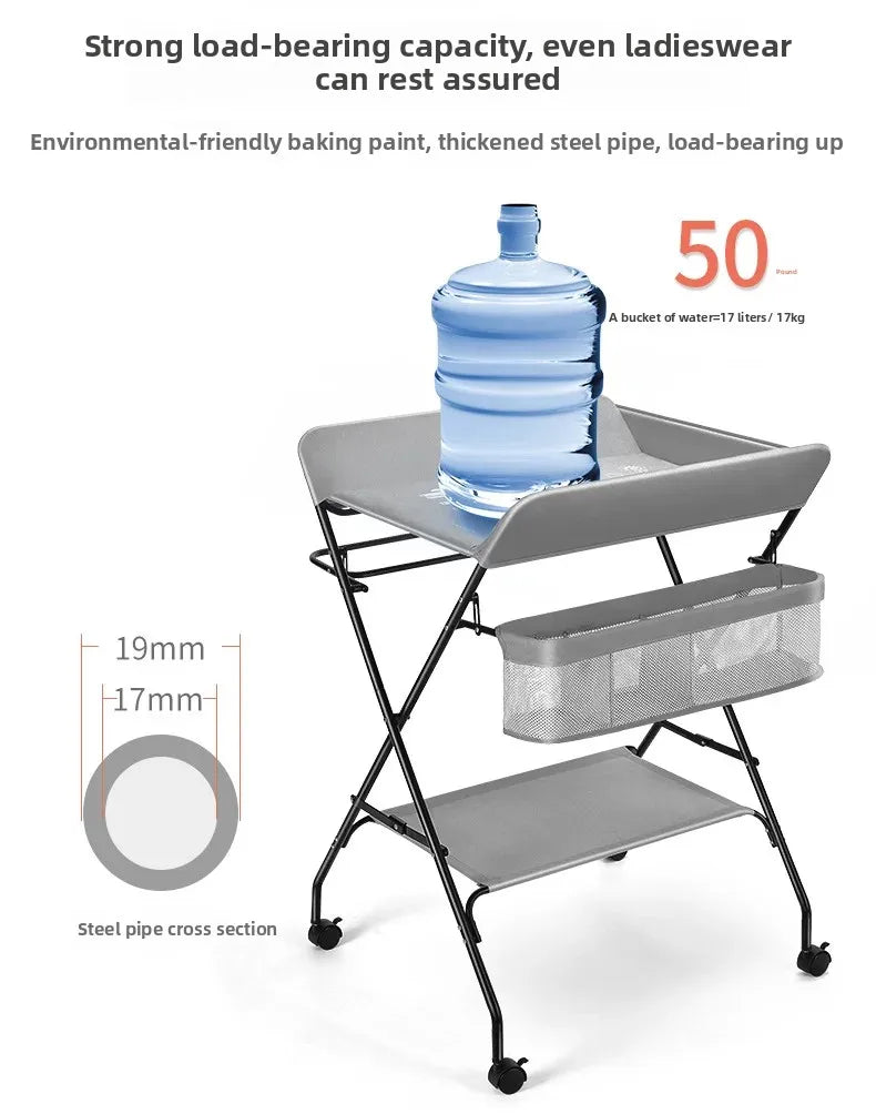 Multi-functional Baby Care Table, Newborn Baby Touch Table, Baby Diaper Changing Portable, Foldable Washable Bath Stand