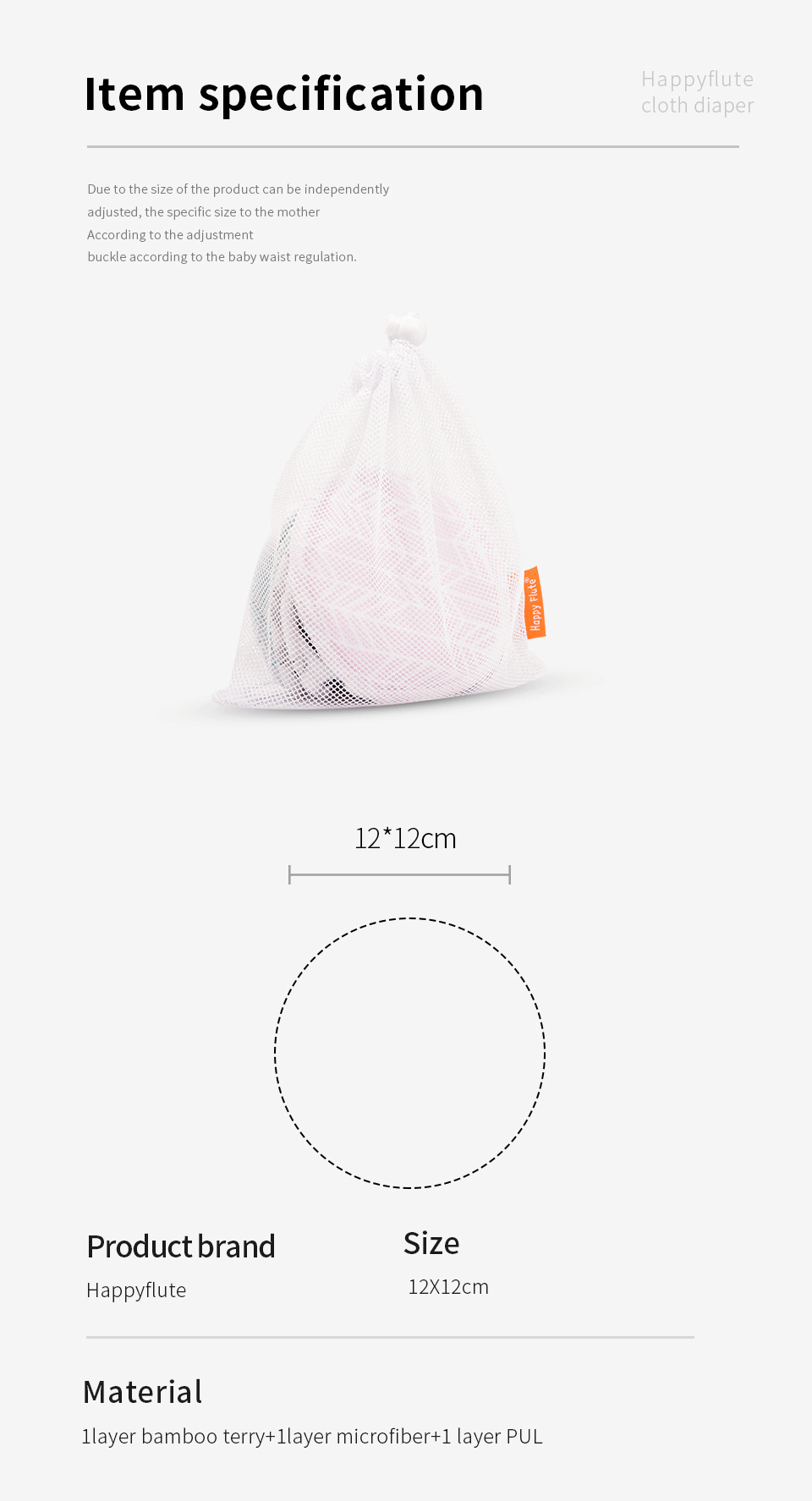 Coussinets d'allaitement en bambou super absorbants HappyFlute, à utiliser avec un sac à linge, coussinets d'allaitement lavables et imperméables, coussinets d'allaitement réutilisables