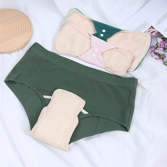 Serviettes hygiéniques en coton coloré BIAI, lavables et réutilisables, très absorbantes et respirantes, cadeau pour femme