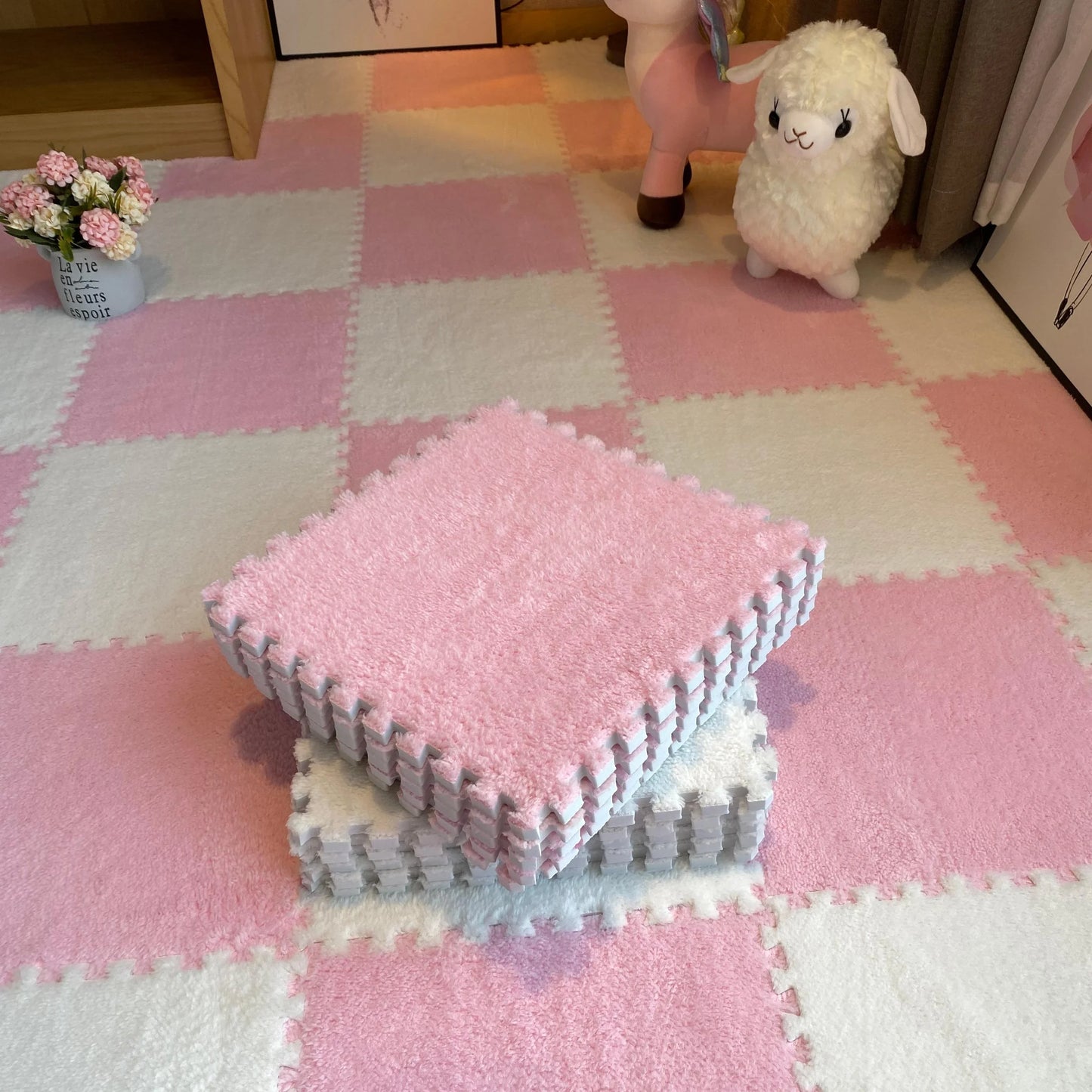 20pcs Activities Mat For Baby Soft Plush Kids Carpet Children's Play Rugs Toys EVA Foam Babies Puzzle Interlock Floor Mats 30*