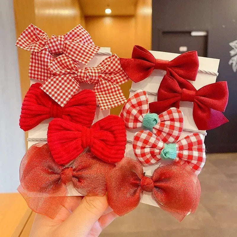 10Pcs/Set New Baby Girl Cute Colors Flower Hair Bands Ponytail Holder Chilren Soft Scrunchies Rubber Kid Hair Accessories