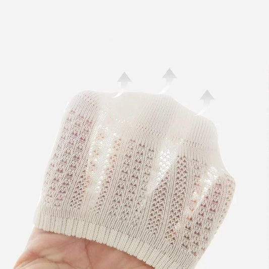Lot de 3 paires de chaussettes d'été pour bébé, couleur unie, antidérapantes, en silicone, en maille respirante, fines, pour l'intérieur