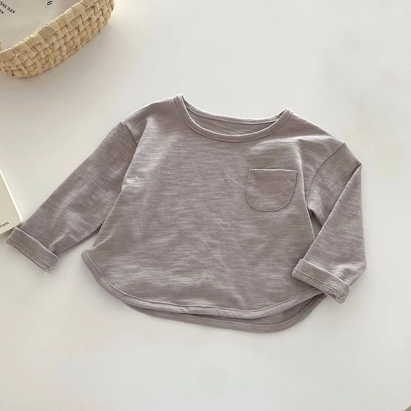 MILANCEL – Chemisier d'automne pour enfants, joli maillot de corps uni pour filles et garçons