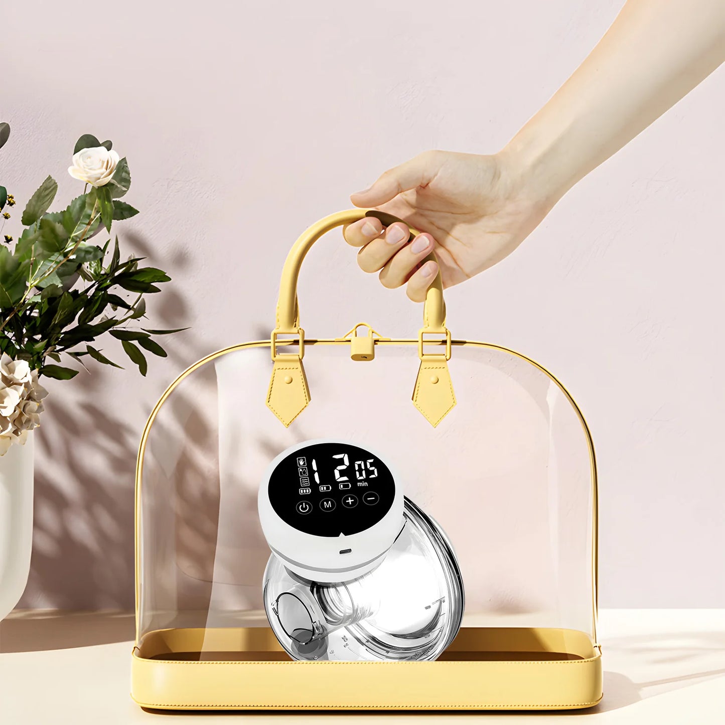 Tire-lait portable électrique indolore double face entièrement automatique intégré mains libres collecteur de sein allaitement maternel