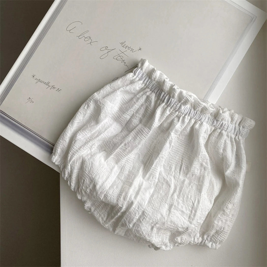 Été coréen bambin filles bloomers floraux coton lin shorts nouveau-né bébé garçons filles pantalons courts PP pantalons couvre-couches