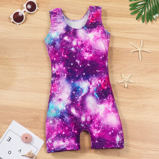 Maillot de bain une pièce à manches courtes pour fille, séchage rapide, pour la natation, le surf, la plage