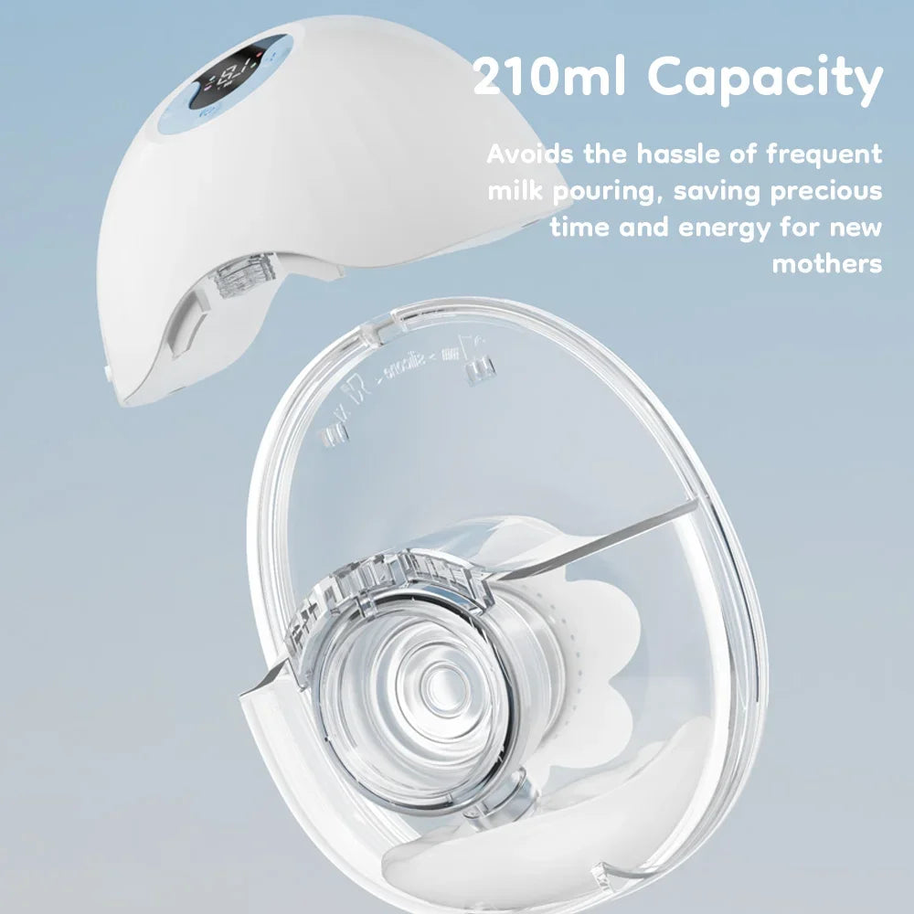 1PCS Wearable Electric Breast Pump 4Modes & 36Levels Comfort Milk Collector Portable Electric Breast Pump BPA FREE 210Ml