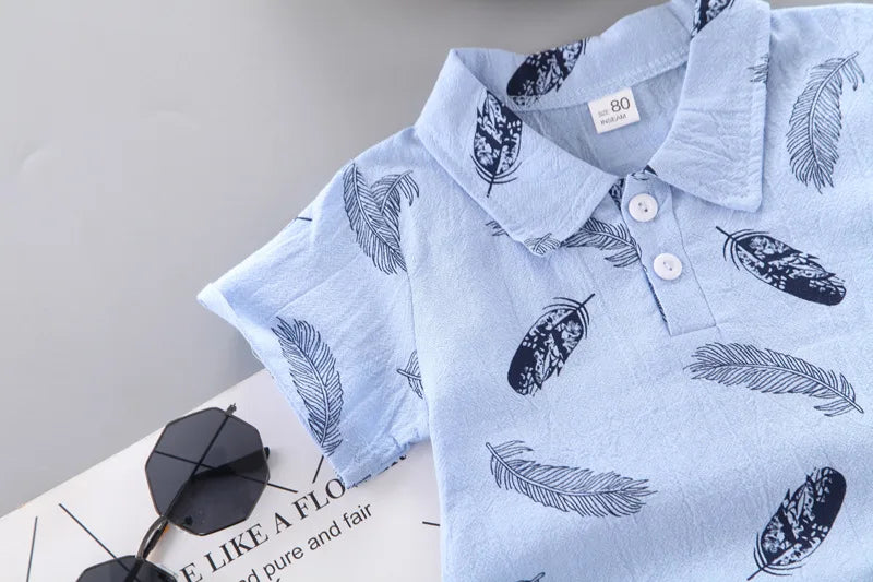 Ensemble de vêtements décontractés pour bébé garçon, haut et short, 2 pièces, été 2024