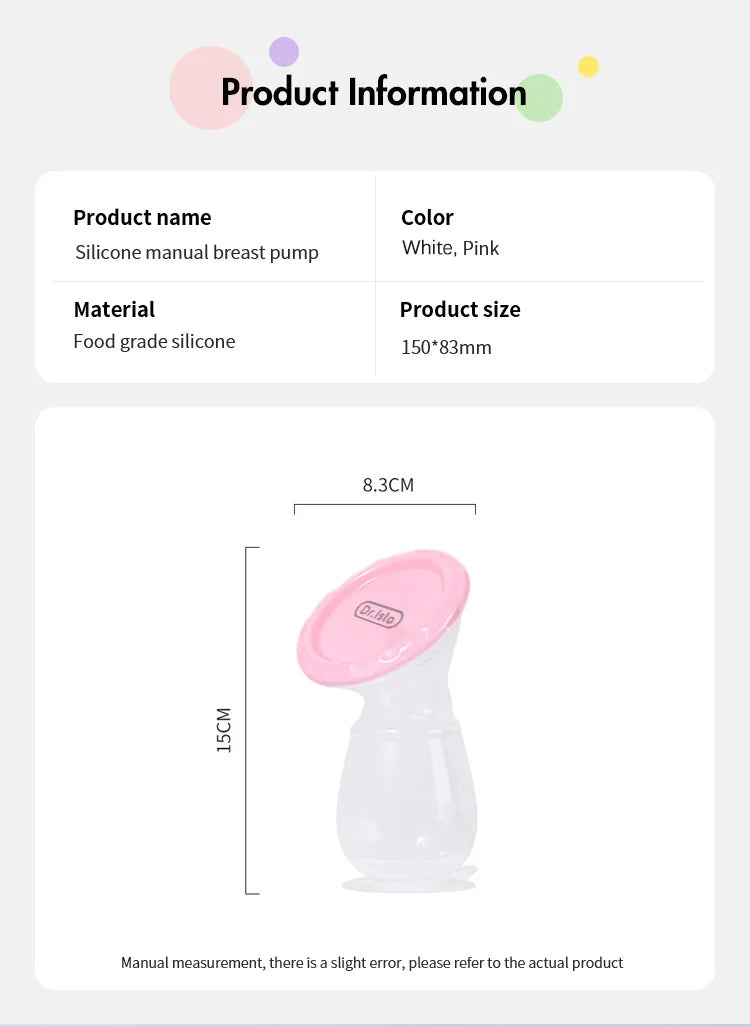 MAMIJOY Tire-lait manuel Alimentation bébé Tire-lait manuel Collecteur de sein Correction automatique Lait maternel Pompes en silicone