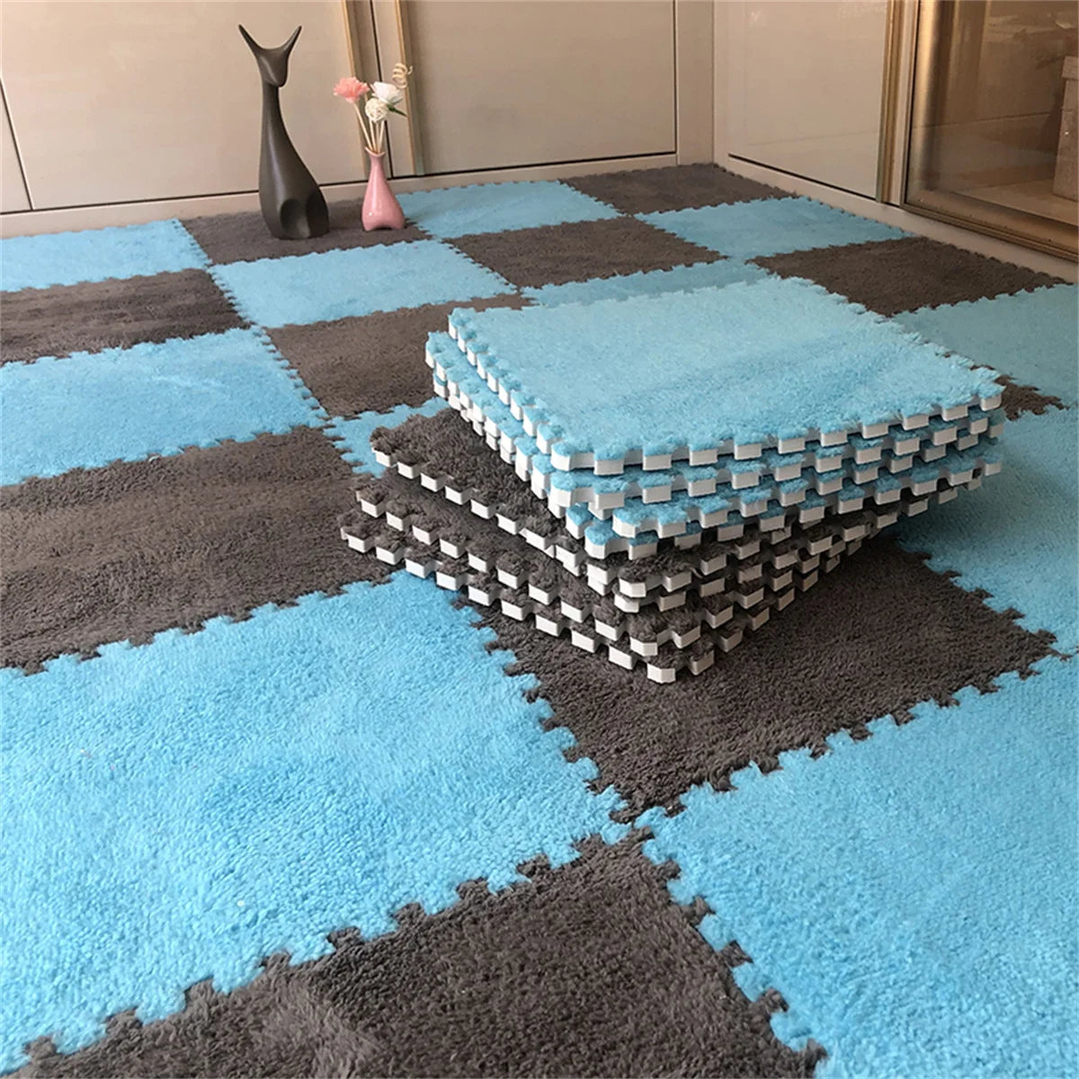20pcs Activities Mat For Baby Soft Plush Kids Carpet Children's Play Rugs Toys EVA Foam Babies Puzzle Interlock Floor Mats 30*