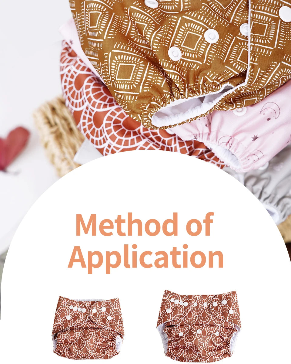 Happyflute 3-15KG 3Pcs Set Pocket Diaper Suede Cloth Inner Washable&Reusable Absorbent Ecological Adjustable Baby Nappy Cover