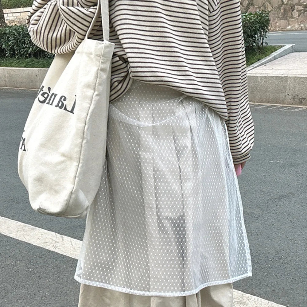 Jupe Harajuku à lacets superposés en dentelle pour femme
