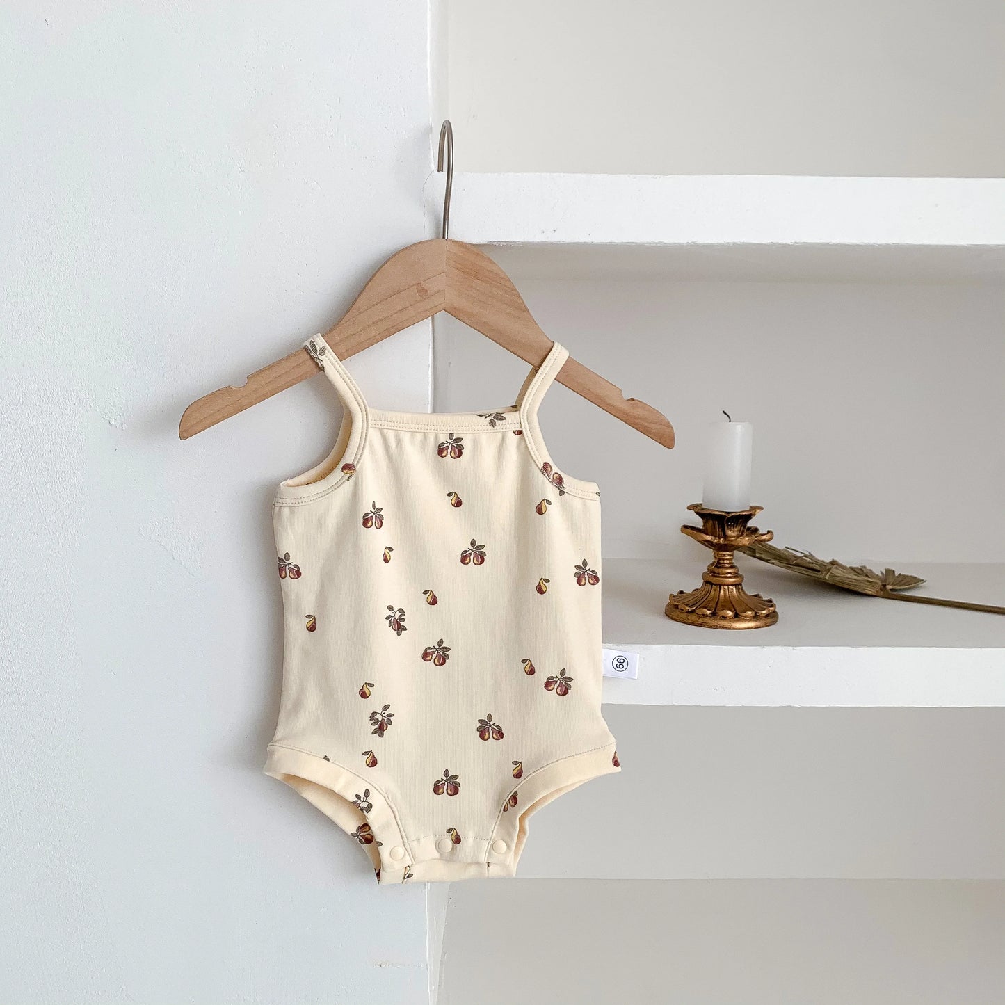 1688 Ins Style Été Bébé Coton Barboteuse Filles Sans Manches Motif Fruits Bonne Élasticité 0-2 Ans Combinaison Vente Chaude