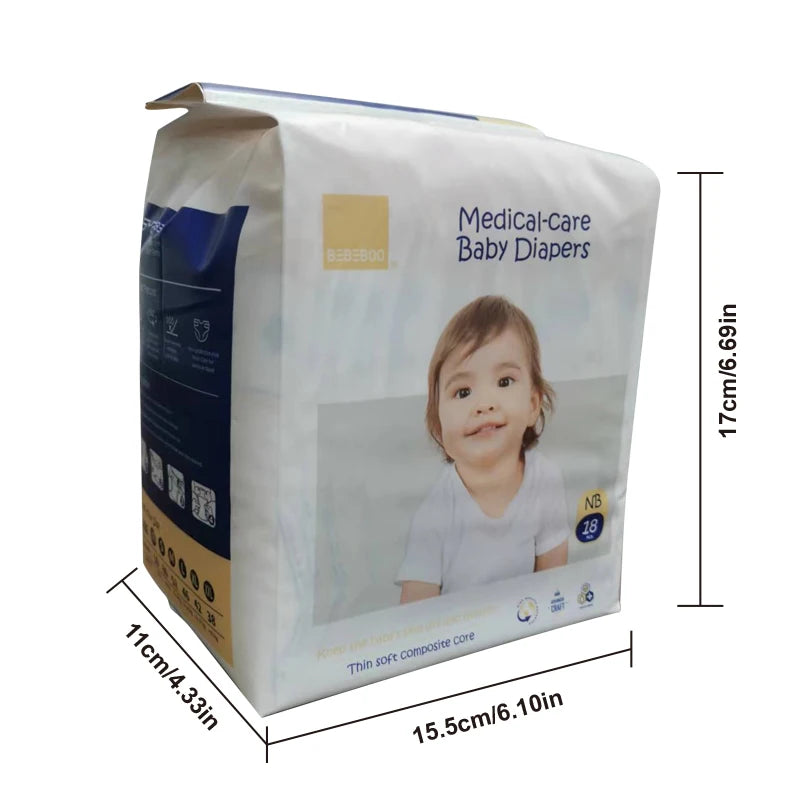 Bebeboo ultra-thin baby diapers use crystal clear water locking molecular structure to achieve instant suction and dryness