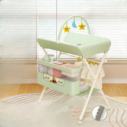 Baby Multifunctional Nursing Table, Foldable Diaper Table, Baby Bathing and Touching Table, Newborn Baby Diaper Changing Table