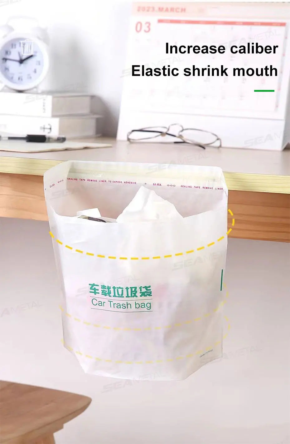 Baby Diaper Storage Bag Interior Car Seat Back Diaper Waste Organizer Kids Tissue Rubblish Storage Bag Protable Auto Waste Bags