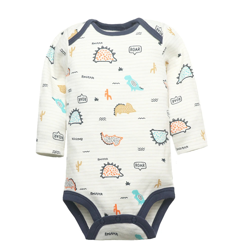 Body à manches longues pour nouveau-né, 1 à 3 pièces, 100 % coton, doux, à la mode, idéal pour une fête prénatale.