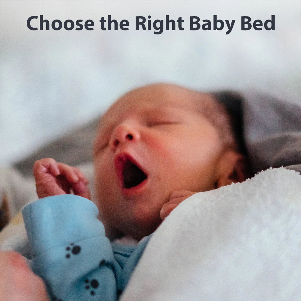 UBRAVOO Baby Grab-and-go Travel Cot with Mattress & Silent Wheels, Rocking Crib Convertible, XYT-001