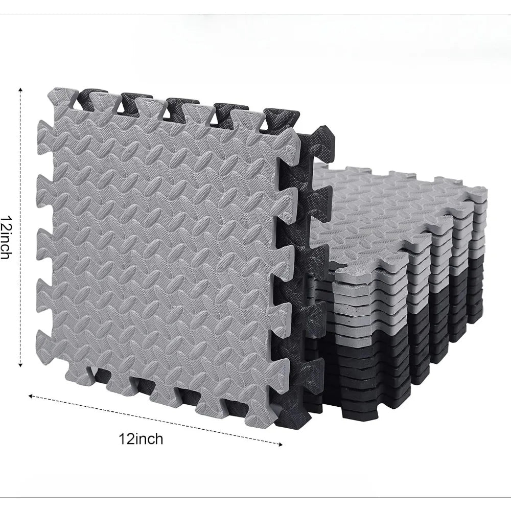 16-Piece Baby Activity Mat Leaf Pattern Anti-slip Shock-absorbing Interlocking Floor Tiles Suitable for Bedroom and Living Room