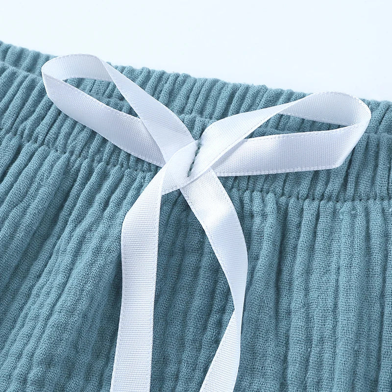 Ensemble de vêtements d'été pour nouveau-né fille, haut sans manches à volants en coton uni, pantalon court, 2 pièces
