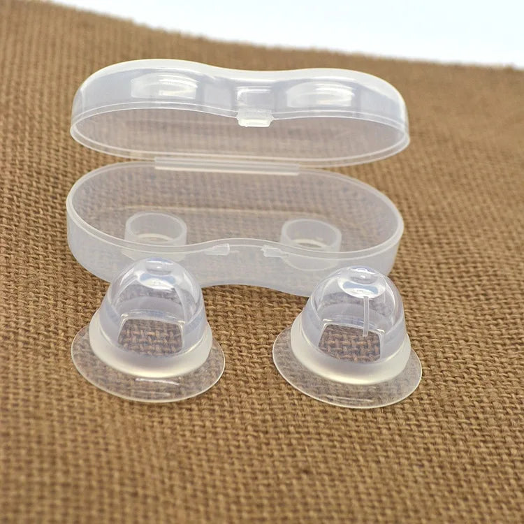 Lot de 2 protège-tétons en silicone Welnove, correcteurs plats et à ventouse